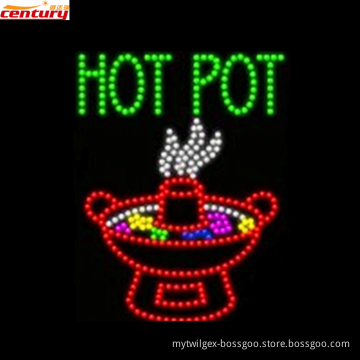 wholesale china factory price HOT POT animated led sign